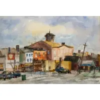 Henry W. Demuth, Sag Harbor, Watercolor on paper