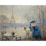 Henri Joseph Pauwels, Lady with Cigarette in Paris, France, Oil on canvas