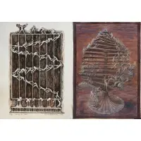 Ernest Bottomley, Climbing the Frame, Two Futurist Watercolor Studies: (i) 'Climbing the Frame', 1985