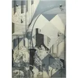 Ernest Paul Jeffrey, Untitled, Pen and ink, Mixed media, tracing paper overlay and paper