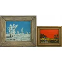 Cold Winter by Emile Walters, Oil on board, offered Jun 2024