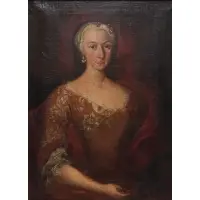 Alessandro Longhi, Portrait of a Woman in a Gold Dress, Oil on canvas