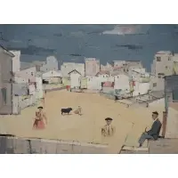 Paul Sample, Memories of an Old Man, Acrylic on canvas