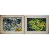 Fred G. Hauck, Abstract Paintings: (a) Untitled, Gouache on paper