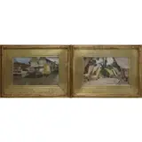 Ivan Kalmykov, Bankok"?. From a Pelham, NY collection. Dimensions: 5 7/8, Oil on canvas board