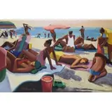 Michael Patterson, Beach Scene, Oil on canvas