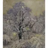 Robert Emmett Owen, Trees in Snow, Oil on canvas