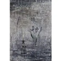 Jacques Bleny, N 2 Tulipes Et Tolede, Oil on canvas