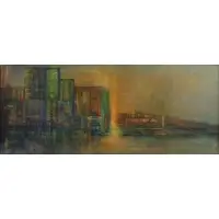 Florence Hasenflug, Cityscape, Oil on canvas