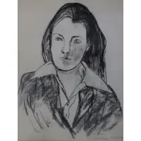 Daniel Lang, Portrait, Charcoal