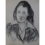 Daniel Lang, Portrait, Charcoal