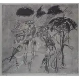 Bertram Goodman, Rainy, Lithograph