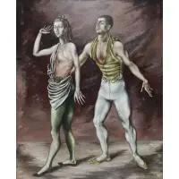 Stephen Hensel, The Performers, Large oil on canvas, 1944
