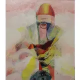 Nicolas Esposito, Little Astronaut, Acrylic on Plywood