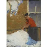 John Sloan, Washday, Oil on board