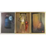 Ramon Prats, Bullfighter, Still Life, and Blue Figure, Group of 3 oils on board