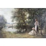William Kay Blacklock, Waiting for the ferry, Oil on Canvas