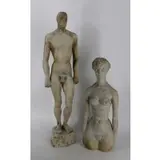 Sidney Geist, Standing Man and Nude Woman, 2 sculptures