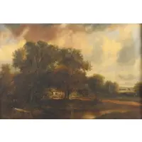 Frederick William Watts, Landscape, Oil on canvas