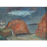 Elias Newman, Pigeon Cove, Rockport, Oil on board