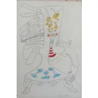Charles Lapicque, Abstract, Mixed media on paper