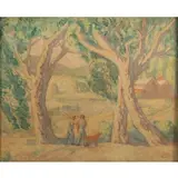 Mary Townsend Mason, Landscape, Oil on board