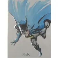 Batman by Neal Adams, Mixed media on paper, offered Apr 2022