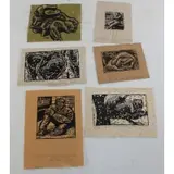 Peter Gorfain, Untitled, Grouping of 6 woodcuts/linocuts