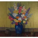 Clara L Fairfield Perry, Floral Still Life, Oil on canvas