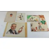 John Cullen Murphy, Illustrations, Grouping of 5 watercolors