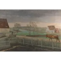 Adolf Schinnerer, Landscape, Oil on canvas