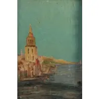 Gustave Mascart, Landscape, Oil on canvas