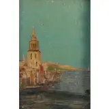 Gustave Mascart, Landscape, Oil on canvas