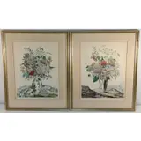 Floral #1 by Sergie Vasli'Evich Checkhonin, Pair of hand colored lithographs, offered Jan 2022