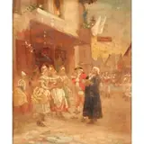Gaston La Touche, Genre Scene, Oil on canvas