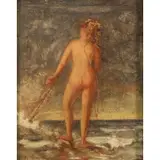 George Henry Story, Chasing the Dolphin, Oil on Paper laid to Board