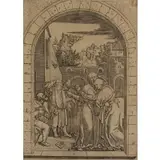 Joachim and Anna at the Golden Gate, from The Life of the Virgin by Albrecht Durer, Woodcut, offered May 2021