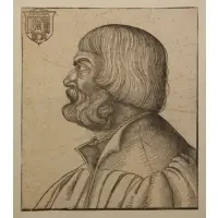 Erhard Schön, Portrait of Durer, Woodcut