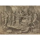 Philip Galle, Et Agere, et pali, Fortia Romanum Est, Etching