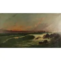 Henry Moore, The Cornish Coast, Oil on canvas