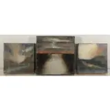 Hiro Yokose, Abstracts, Grouping of Three Encaustics on Canvas Laid to Board