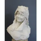 Giuseppe Croff, Alabaster Bust Of A Beauty