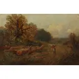 Charles Shaw, Landscape, Oil on board
