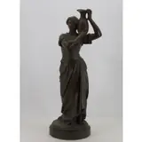 Jean Gautherin, Water Carrier, Large signed bronze sculpture of a water carrier