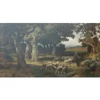 Ceramano, Shepherds, Oil on Canvas