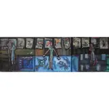 Julia Dzikiewicz, Hearing the News, 2002, Mixed Media on Canvas Triptych