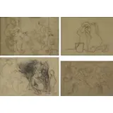 Kenneth Miller Adams, Grouping of Four Drawings