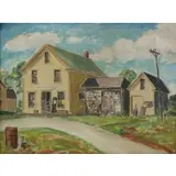 Paul A Benjamin, Country Store, Oil on Canvas
