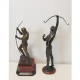 Joseph Uphues, Untitled, 2 Bronze Sculptures of Archers