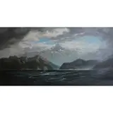 Anton Melbye, Seascape, Oil on Canvas